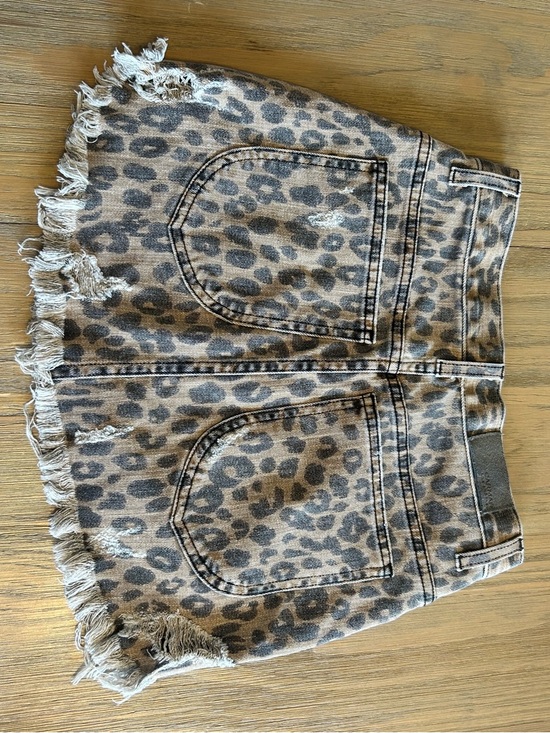 Carmar Leopard Print Mini Skirt with Front Zip - Brown and Black - Picture 14 of 16